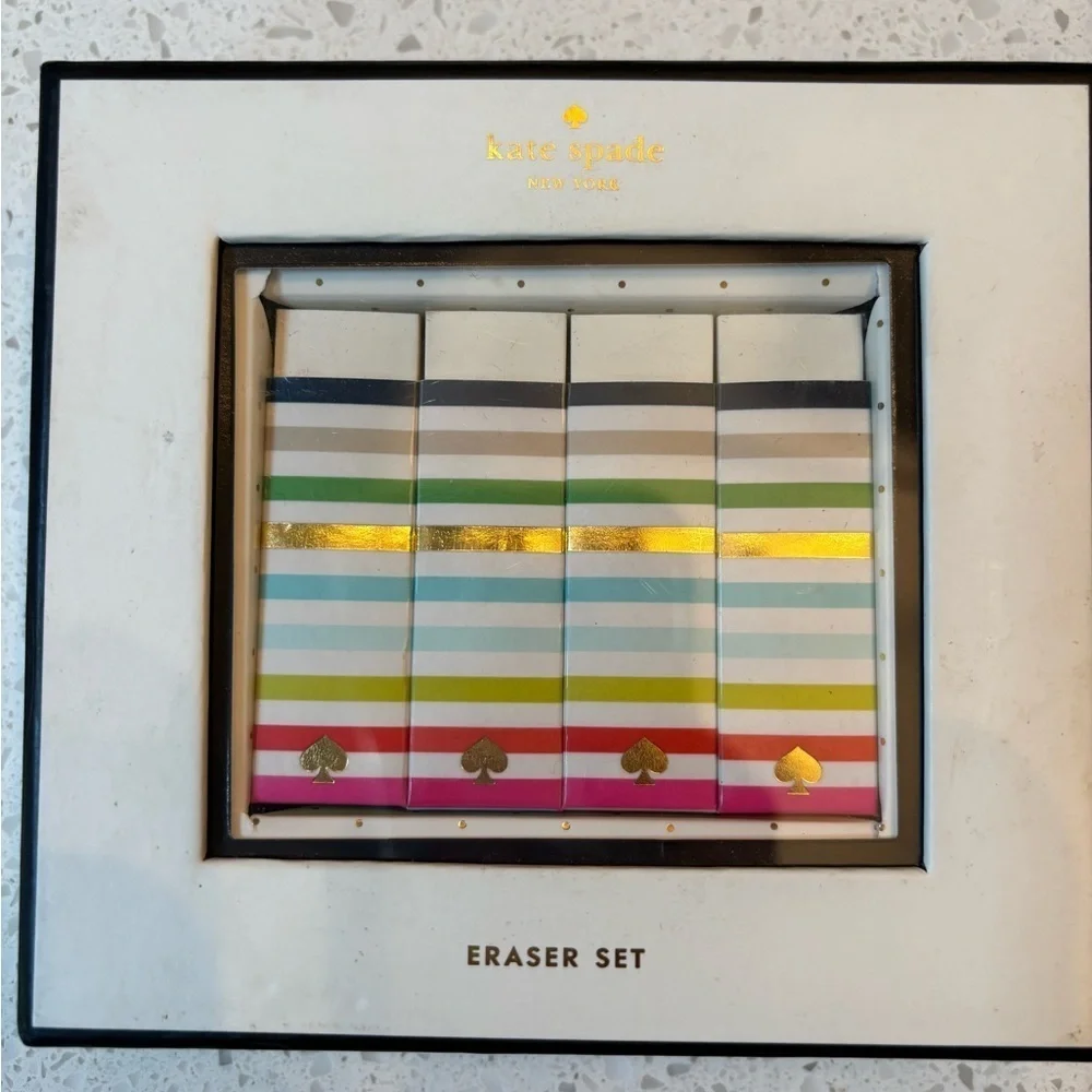 New Kate Spade Eraser Set